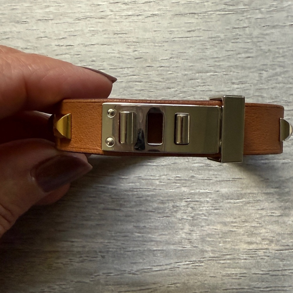 Hermes leather stud bracelet 100% authentic